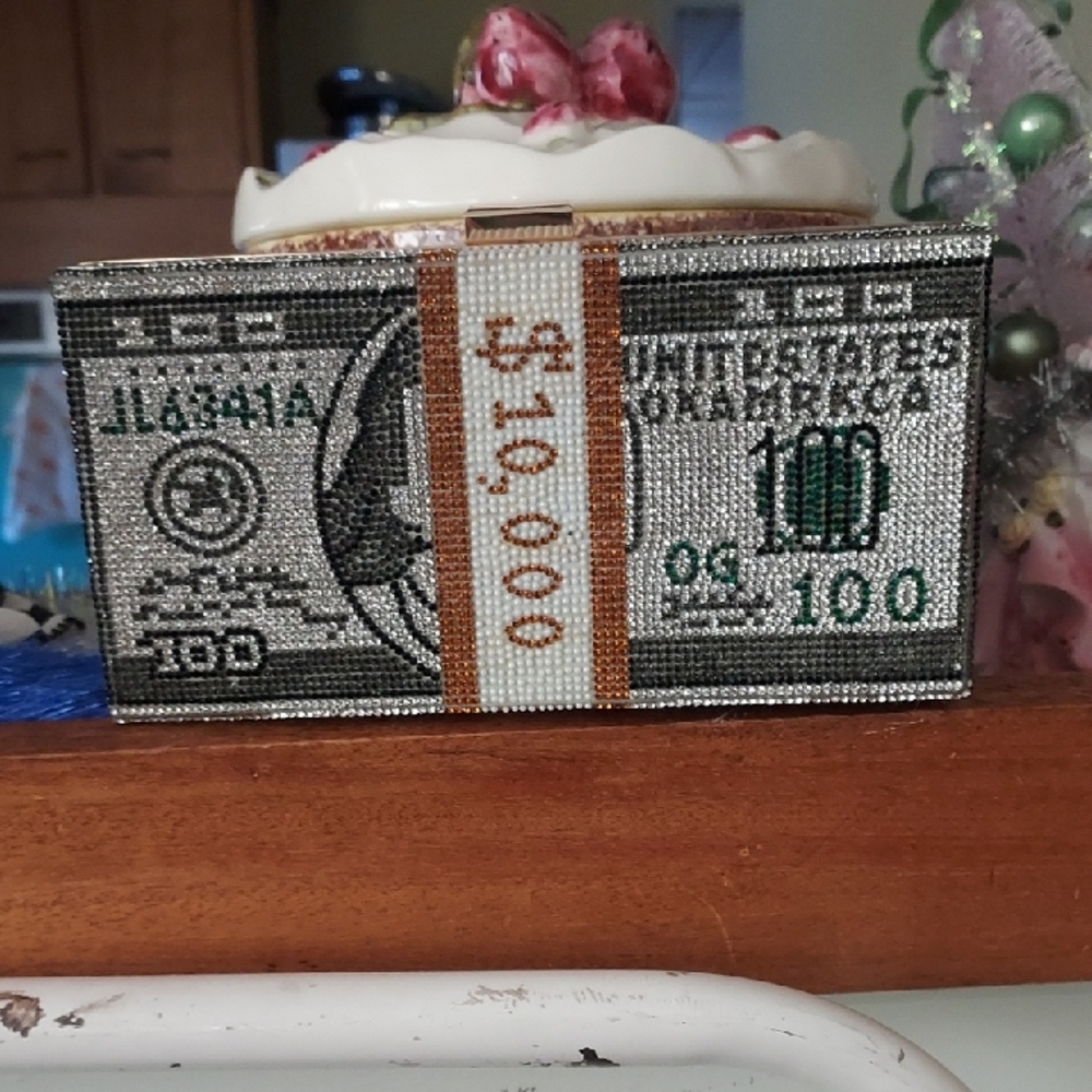 Sparkly 'Money' Clutch